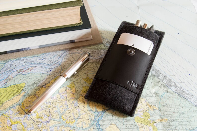 Felt and Leather PEN HOLDER Sunglasses Case Pencil Case Etsy