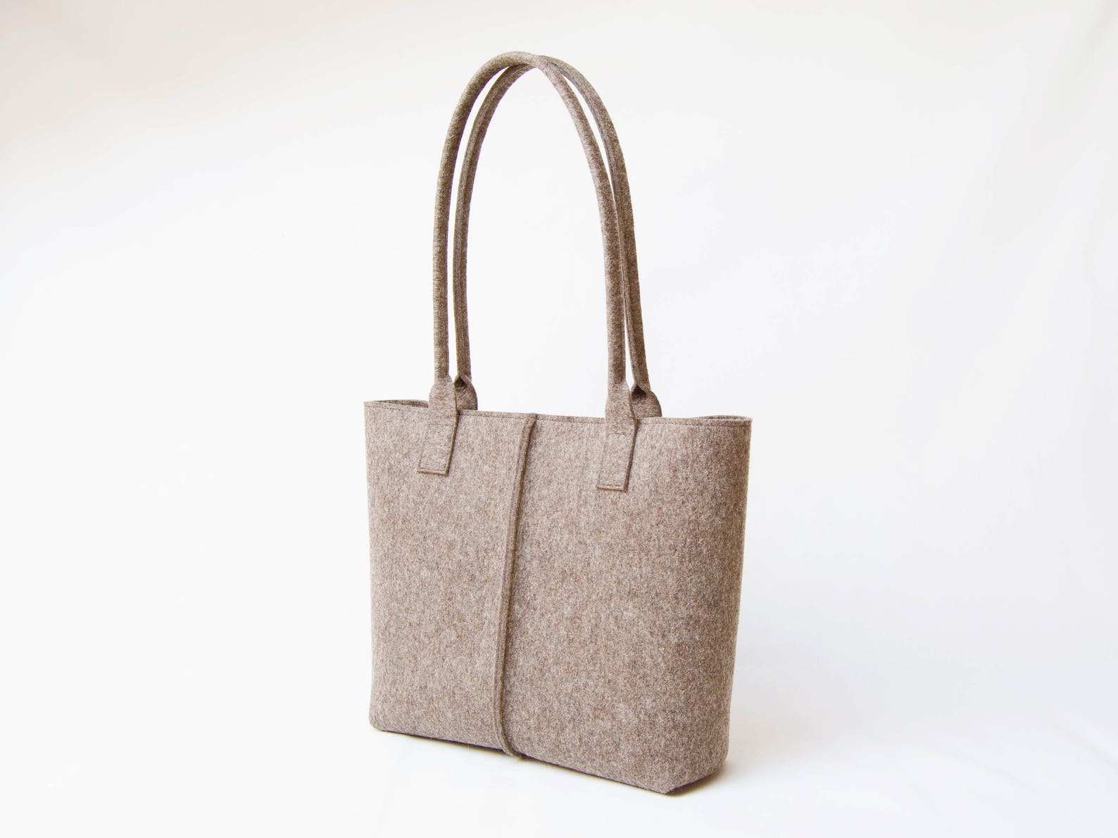 Wool Felt TOTE BAG Grey Tote Bag Grey Bag Womens Bag - Etsy