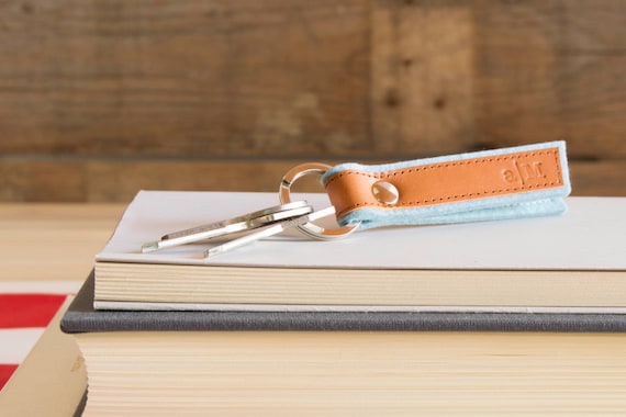 Felt and leather KEY FOBS - made in Italy