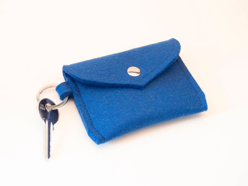 Wool felt PURSE wallet coin purse key holder felt cardholder business card holder gift idea made in Italy image 7