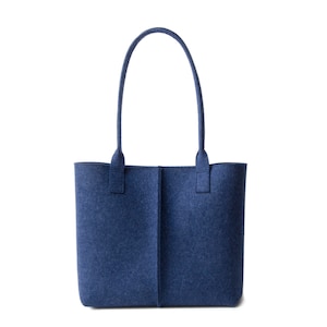 Wollfilz TASCHE - blaue Tasche - Damen Tasche - Filz Umhängetasche - made in Italy