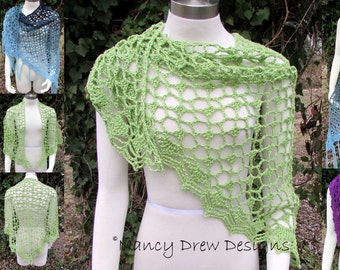 Pattern only -Fast Track Shawl pattern crochet lace pattern scarf shawlette