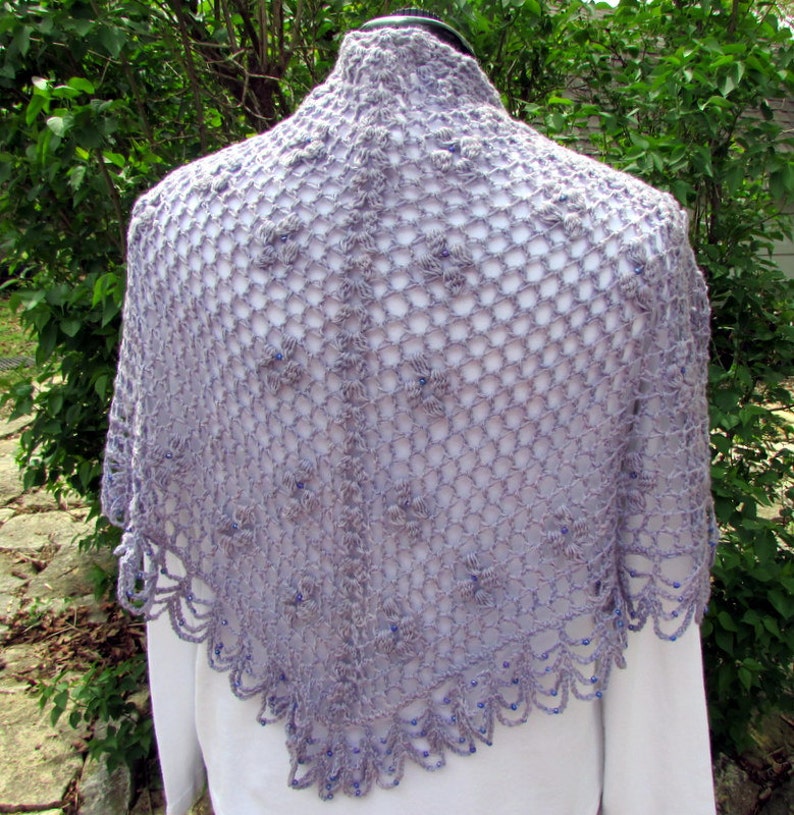 Pattern only Lady Viola Shawl pattern crochet pattern lace shawlette triangle scarf image 3