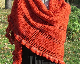 Pattern only - Fifth Avenue Shawl pattern crochet pattern shawlette triangle lace scarf