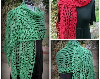 Pattern only - Maureen O'  Shawl pattern crochet lace pattern shawlette rectangle scarf