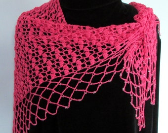 Pattern only - Catkins Shawl pattern crochet pattern shawlette triangle scarf