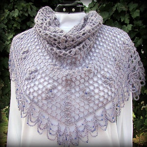 Pattern only Lady Viola Shawl pattern crochet pattern lace shawlette triangle scarf image 1