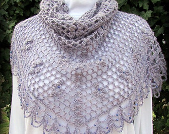 Pattern only -Lady Viola Shawl pattern crochet pattern lace shawlette triangle scarf