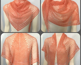 Pattern only - Fly Away Shawl pattern crochet lace pattern scarf shawlette
