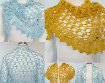 Pattern only - Honey, Honey Shawlette pattern crochet lace pattern shaw scarf
