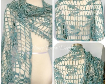 Pattern only - Firefly Frenzy Shawl pattern crochet lace pattern rectangle stole