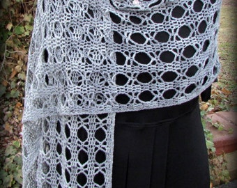 Pattern only - Garbo Shawl pattern crochet lace pattern shawlette rectangle scarf