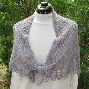 Pattern only Lady Viola Shawl pattern crochet pattern lace shawlette triangle scarf image 4