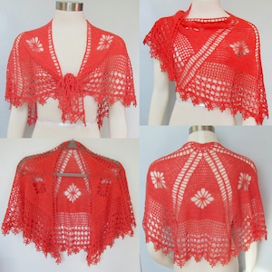 Pattern only - Mokara Cape Shawl pattern crochet pattern shawlette scarf