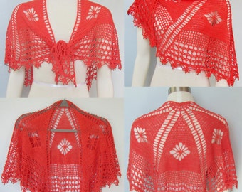 Pattern only - Mokara Cape Shawl pattern crochet pattern shawlette scarf