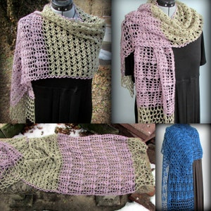 Pattern only - Sage, Rosemary and Thyme Shawl pattern crochet lace pattern shawlette rectangle scarf