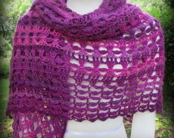 Pattern only - Danica Shawl pattern crochet pattern shawlette scarf