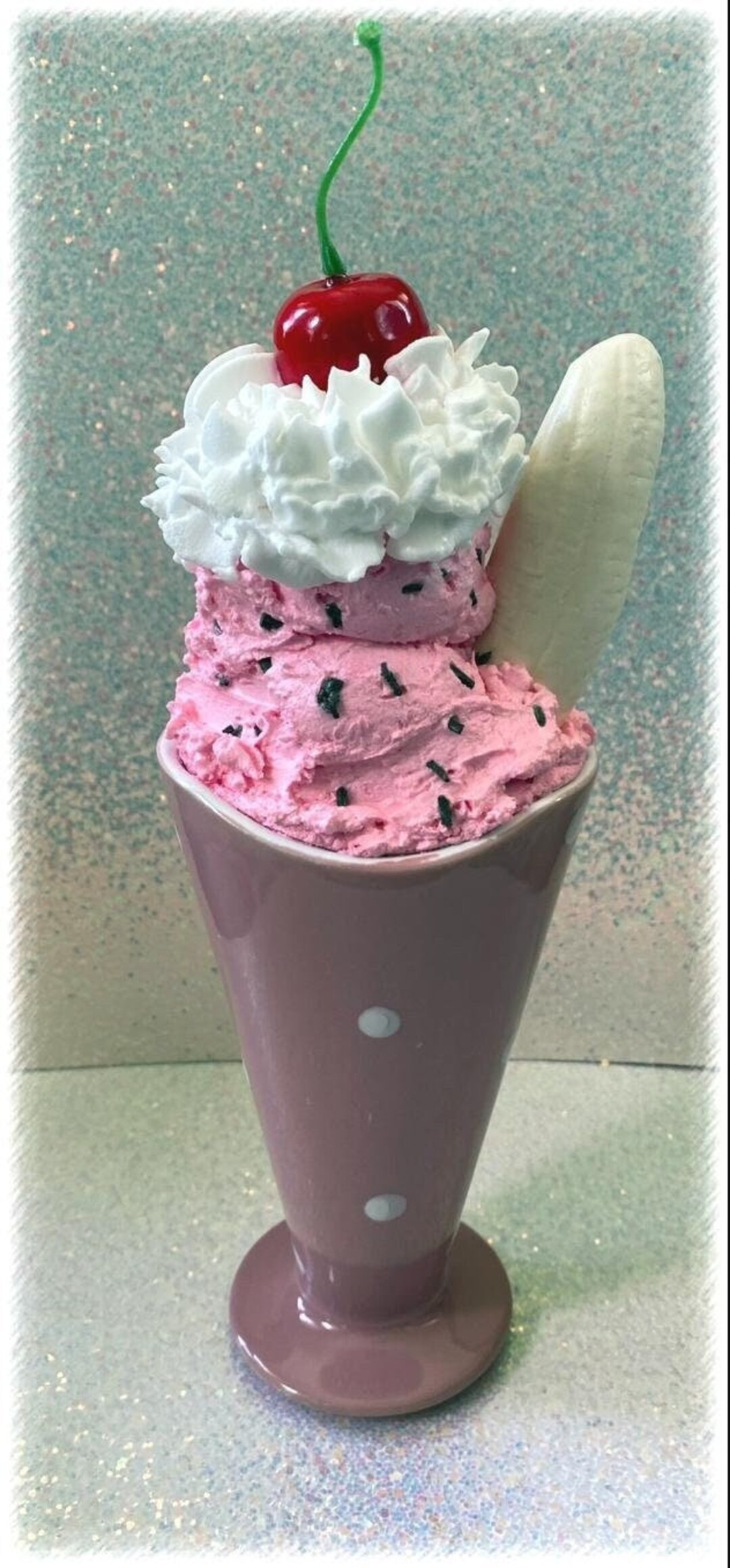 Fake Strawberry Sundae, Fake Ice Cream Sundae, Sundae Cup, Fake Ice ...