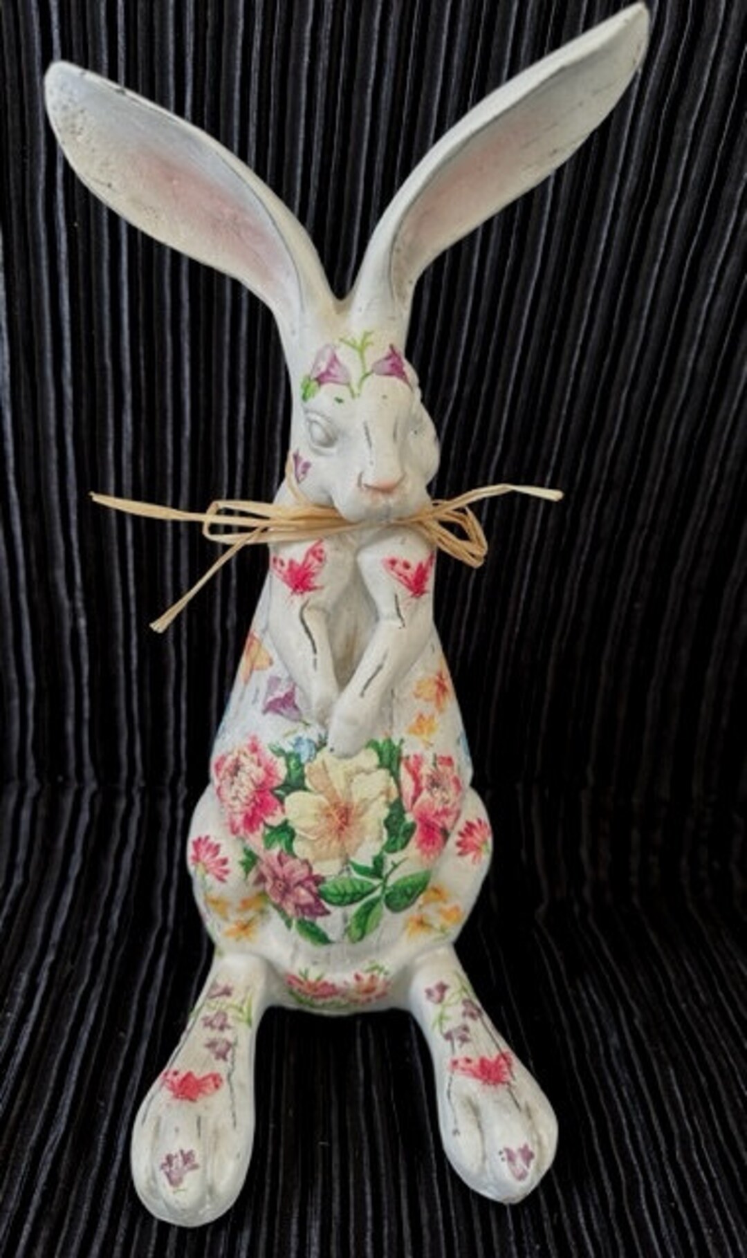 Bunny, Decoupage Bunny, Easter Bunny, Easter Decor, Bunny Decor, Spring Bunny Decor, Floral