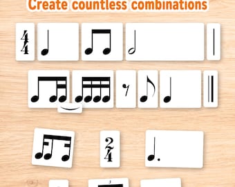 Build Your Own Rhythm Cards | Printable Music Theory Activity | Piano Teaching Resource