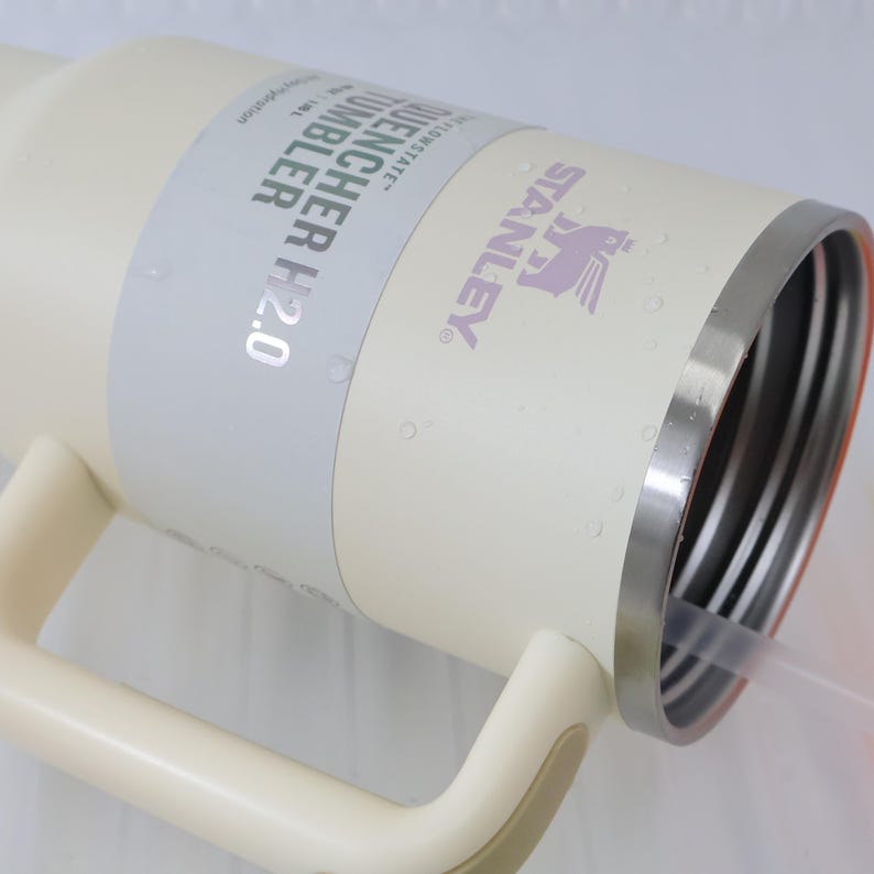 Stanley Quencher H2.0 Tumbler 40 Oz Pale Yellow, Leakproof Flip Straw Cup image 4