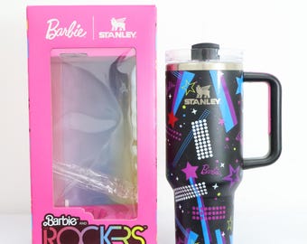 Barbie x Stanley 40oz Quencher H2.0 Tumbler - Black FlowState Insulated Cup