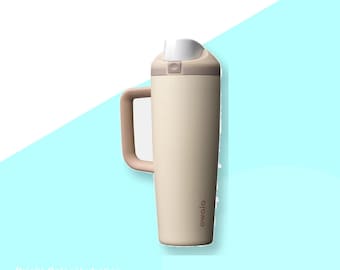 Owala 40 oz Tumbler, Lightly Toasted Beige Oatmeal, Side Handle Travel Mug