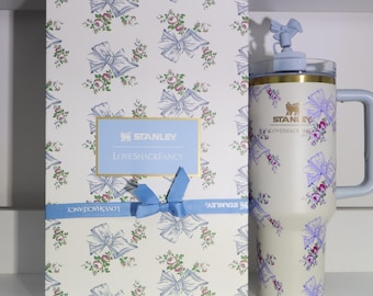 Stanley x Love Shack Fancy 40 oz Tumbler – Rosa Beaux Blue Floral Reusable Cup