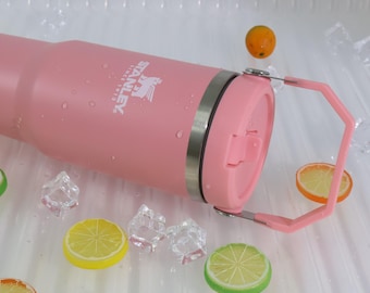 STANLEY 30 oz Tumbler with Handle & Straw | Pink IceFlow Insulated Travel Mug