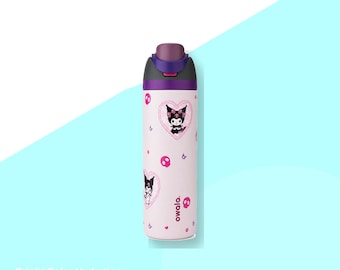 Owala Kuromi FreeSip Insulated Water Bottle 24oz - Stainless Steel Leak Proof Sports Flask for School & Travel Gift