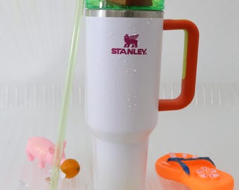 Stanley Quencher 40oz Tumbler, Rare Neon White, Insulated Travel Mug with Handle drinkware