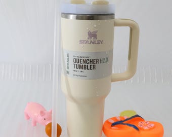 Stanley Quencher H2.0 Tumbler 40 Oz Pale Yellow, Leakproof Flip Straw Cup
