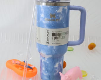 Stanley 40oz Quencher Tumbler – Blue Ocean Tie Dye Stainless Steel Insulated Cup