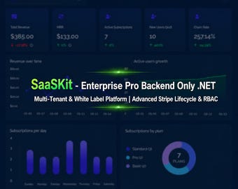 SaaSKit - Backend Only .NET  (Multi-Tenancy, White-Labeling, Advanced Stripe & RBAC)