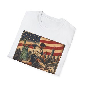 Vintage USA Soccer Shirt, World Cup 2026 USA Tee, Retro USMNT Football Graphic T-Shirt, American Soccer Fan Gift, Patriotic Sports Tee image 4