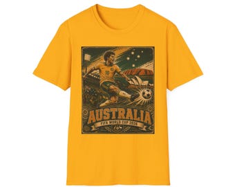 Australia Soccerroo Player Illustration T-Shirt | FIFA World Cup 2022