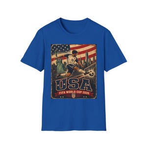 Vintage USA Soccer Shirt, World Cup 2026 USA Tee, Retro USMNT Football Graphic T-Shirt, American Soccer Fan Gift, Patriotic Sports Tee image 11