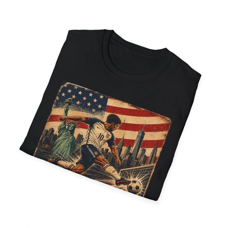 Vintage USA Soccer Shirt, World Cup 2026 USA Tee, Retro USMNT Football Graphic T-Shirt, American Soccer Fan Gift, Patriotic Sports Tee image 8