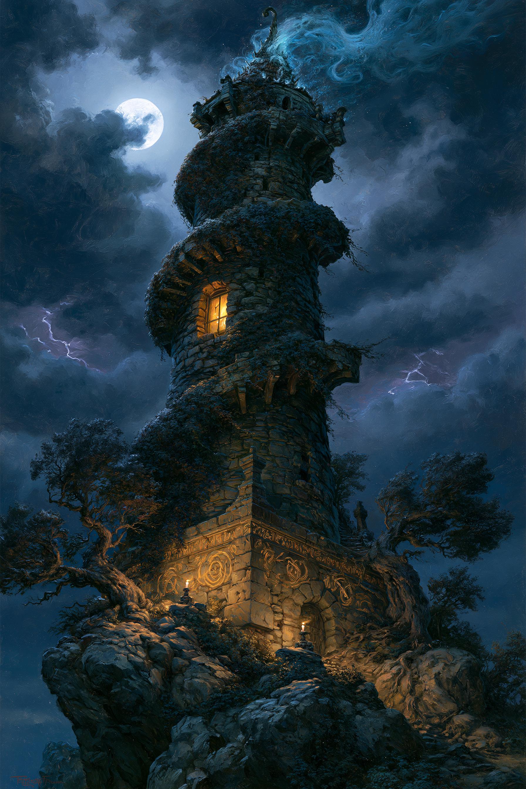 Wizard Tower Complete Dark Fantasy Bundle | 2 Printable Dnd Scenes ...