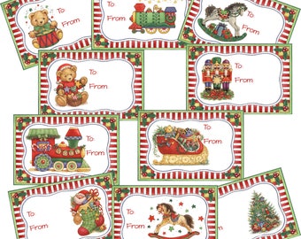 Printable reindeer gift tags DIY gift tags Christmas gift