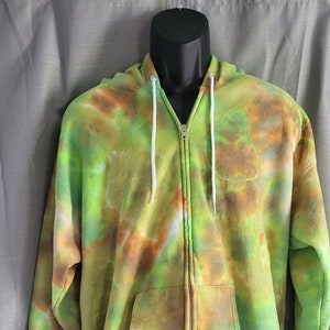 Camo tie dye adult L full zip hoodie