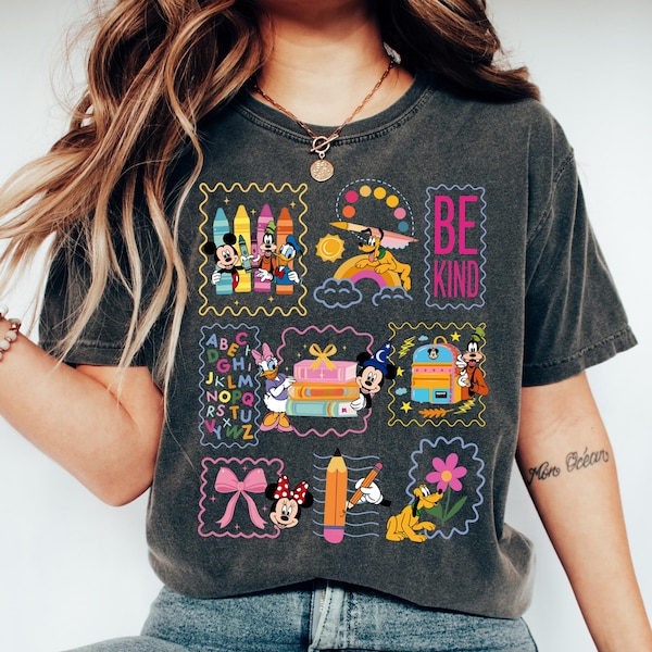 Mickey & Friends Disney Back to School Tee, Perfect Day for Learning Shirt, Teacher Gift, WDW Disneyland Vacation Keepsake, School Outfit