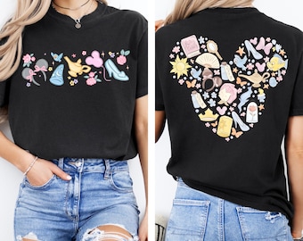 Comfort Colors Disney Coquette Rosett Blommig T-shirt, Bästa Dagen Någonsin T-shirt, Walt Disney Resa T-shirt Söt Disney Klotter Topp, Semester Rundkrage