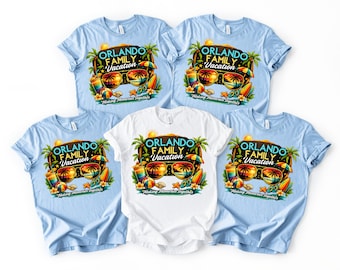 Camiseta Vacaciones Familiares Orlando 2026, Camisetas a juego para viaje a Florida, Conjunto a juego para viaje familiar, Regalo para vacaciones familiares