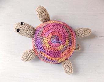 Turtle floor mop, pink & purple kitchen sink drip catcher