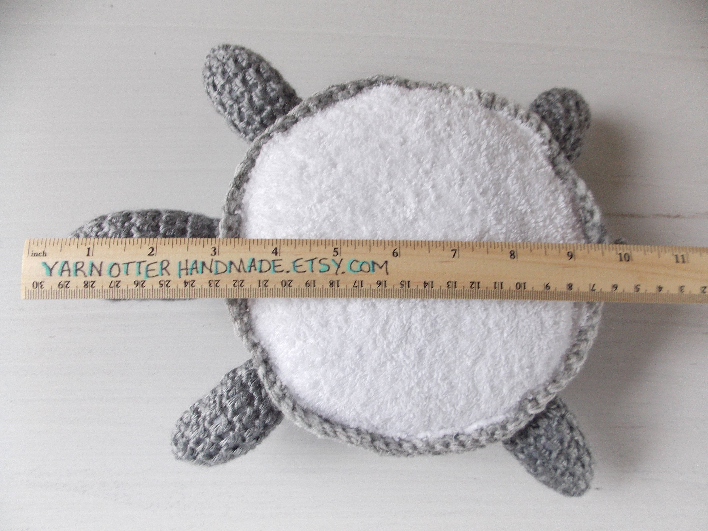Gray Crochet Turtle Mop, Kitchen Floor Sink Drip Catcher, New