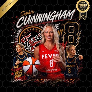 Sophie Cunningham PNG: Camiseta gráfica com estampa de jogadora de basquete feminina (Download digital)