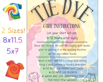 Istruzioni per abbigliamento da festa Tie Dye in formato PDF stampabile digitale