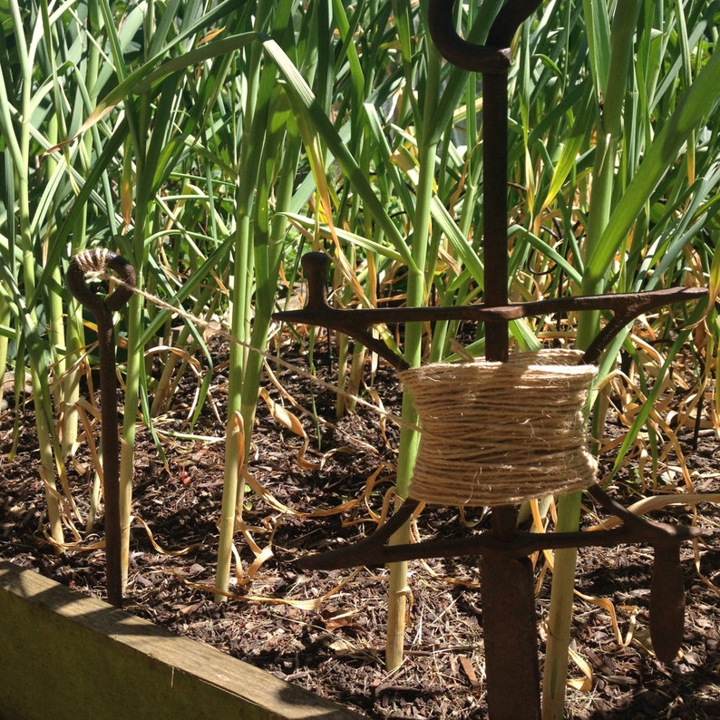 Antique garden line and pin garden row marker iron Etsy