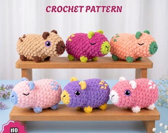 Capybara Crochet Pattern PDF, No Sew Amigurumi Plush Tutorial, Farm Animal Crochet Pattern, Quick Amigurumi DIY, Easy Beginner Crochet DIY